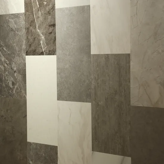 Fireproof Dry Back Waterproof Patterned Spc Flooring 